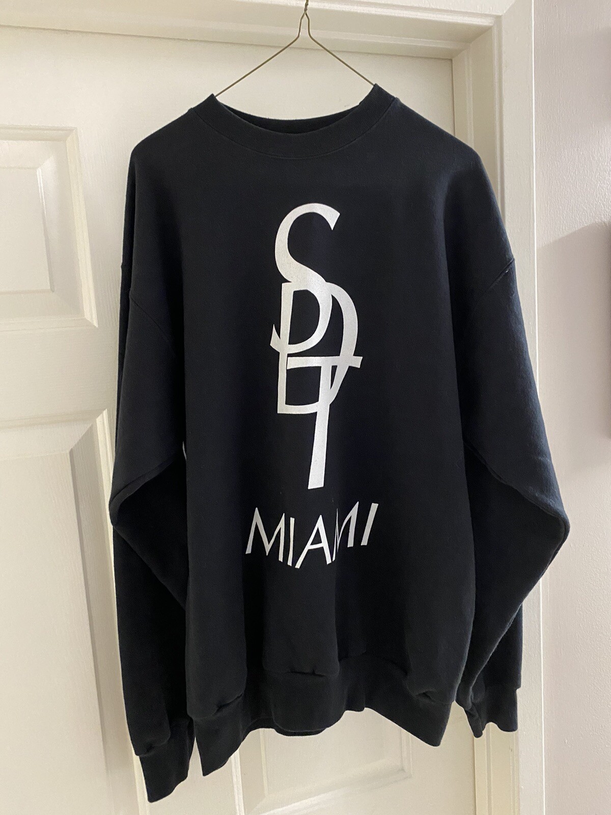 SAINT LAURENT Maglione girocollo SDT sig delta tau miami UM YSL nero taglia media greco vita