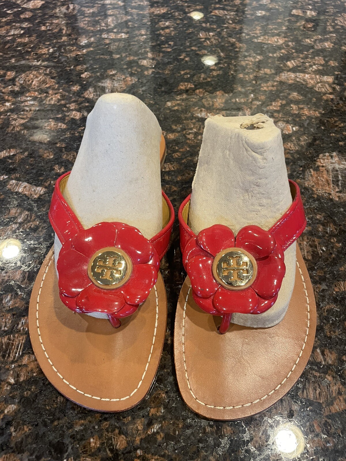 Tory Burch Women’s Sandals Flip Flops Flower Size 7 eBay