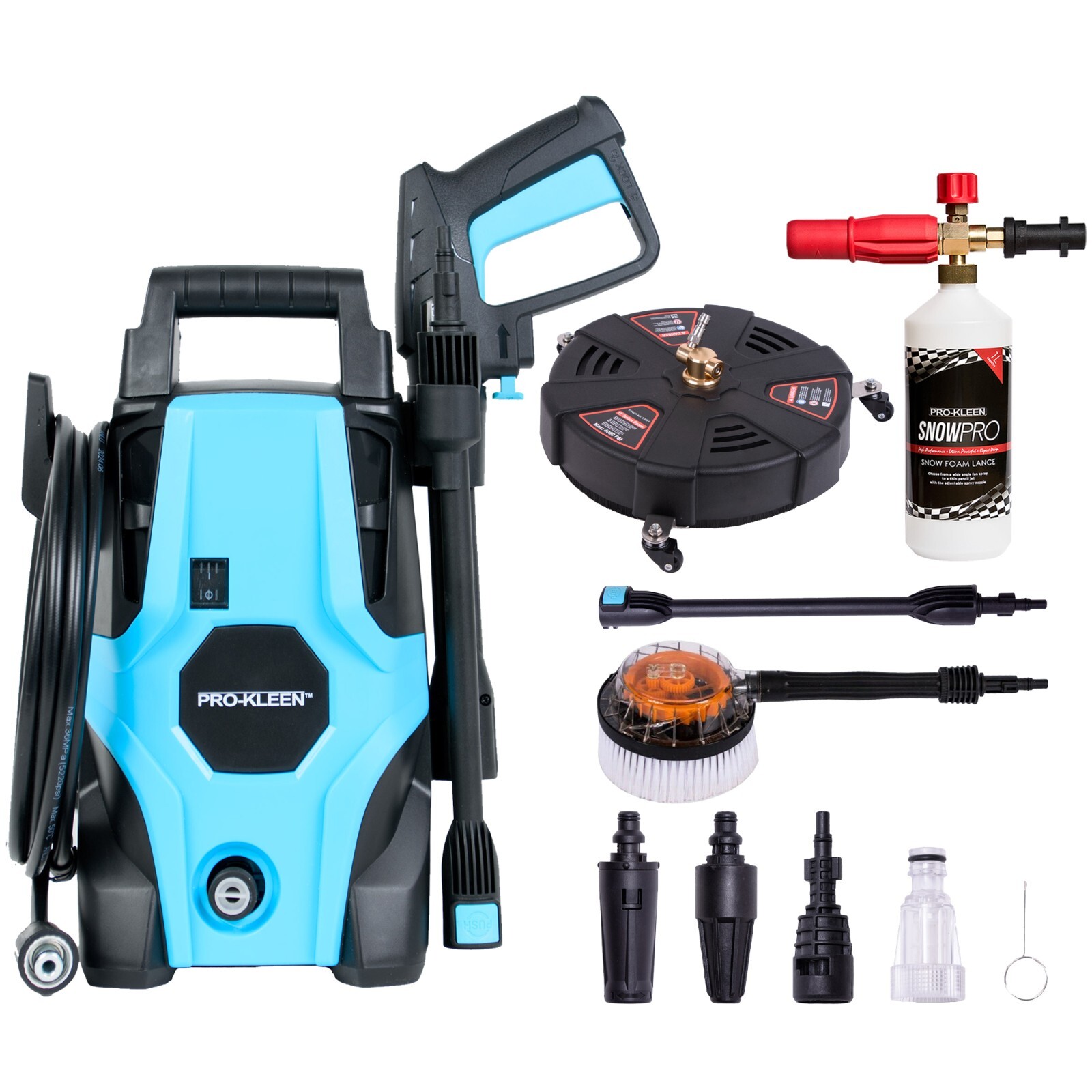 Pro-Kleen Electric Pressure Washer Car Drive 13"" Patio Cleaner RotaryBrush Lance - Image 2