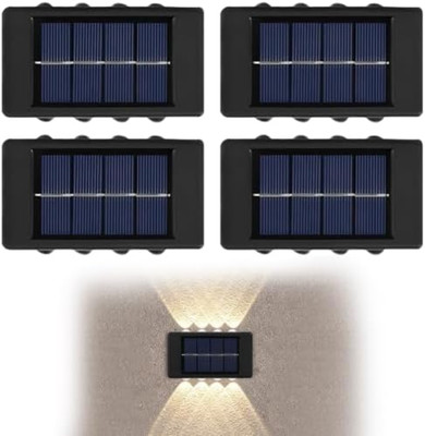 GOECO 2 Pezzi Applique Solare Da Esterno Lampada Da Parete A LED For Cortile Giardino Corridoio Terrazza Vicino Al Muro Sentiero Patio Villa 73334466