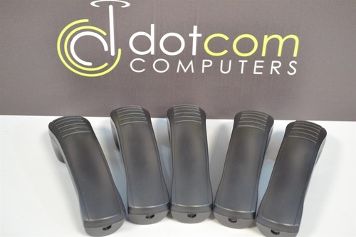 Mitel Handset Ribbed 5312 5330e 5340e 5324 5340 5320 5360 5330 Black Lot 5x - Picture 2 of 4