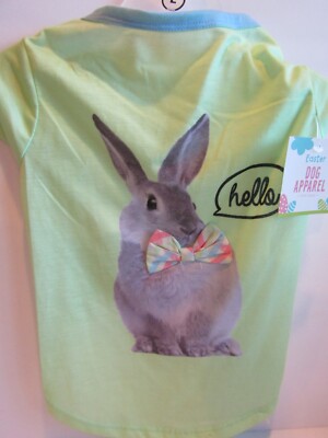EASTER  Hello Bunny LIGHT GREEN Tee Shirt SIZE LARGE Chest Girth 21-24''