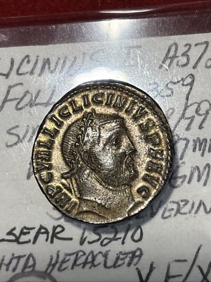 Licinius I Silvered Follis  Heraclea Extremely Fine