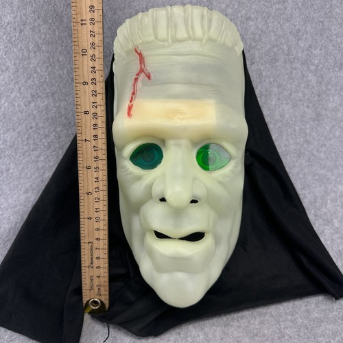 Glow-in-the-Dark Monster Mask with Holographic Eyes Black Hood & Elastic Strap - Picture 4 of 6