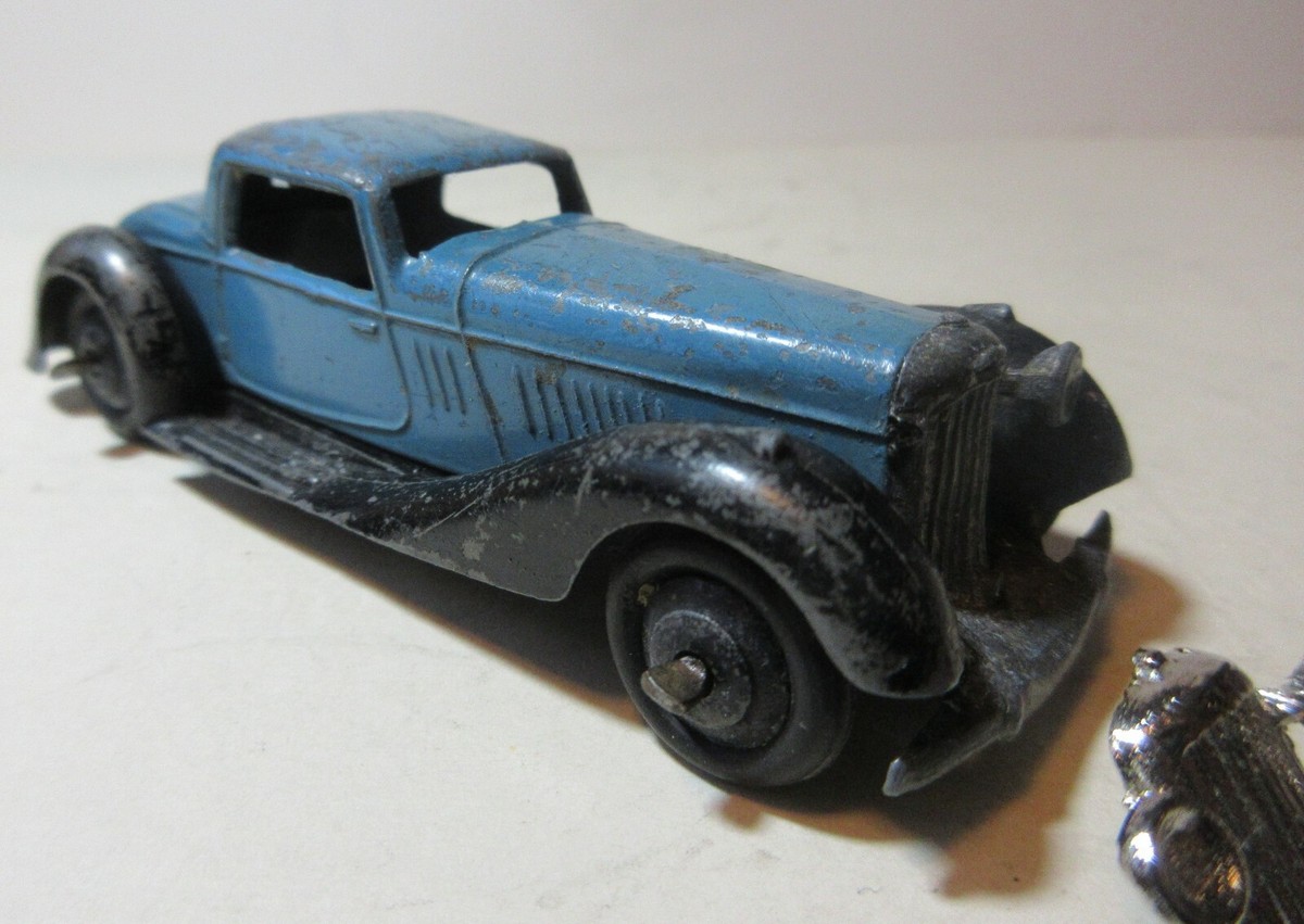 1940's Dinky Toys Bentley Two Door Coupe Car Blue & Black