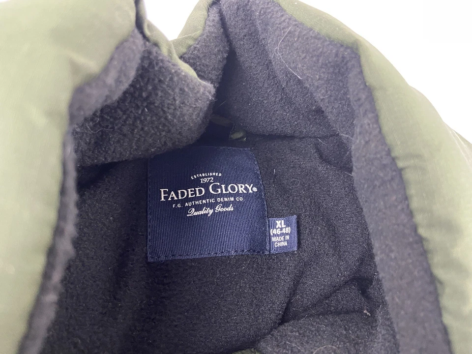 Chaleco acolchado con capucha verde gloria desteñido ropa exterior para mujer XL grande sin mangas Foto 2 de 4