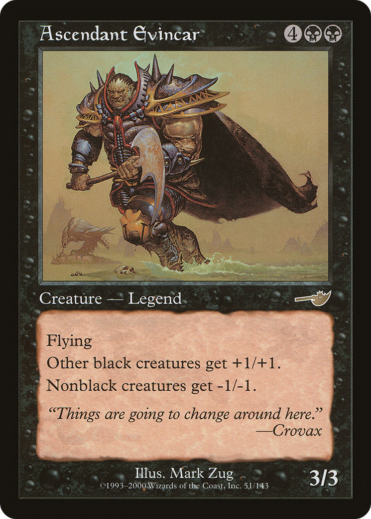 Ascendant Evincar - (x1) - EX/NM - Nemesis- MTG- 4RCards