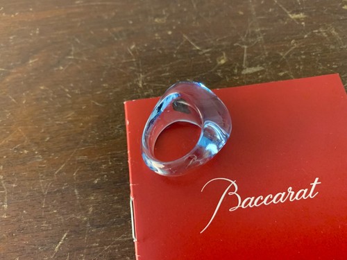 Sky Blue Baccarat Crystal Ring Size 49 - Picture 4 of 6