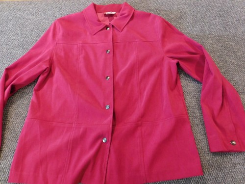 JM Collection Womens Jacket 14 Pink button casual stretch - Picture 2 of 9