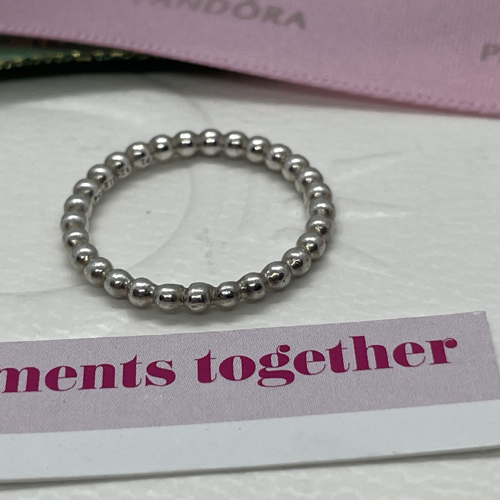 Pandora Small Bubble Stack Ring Size 54 Genuine 1… - image 3