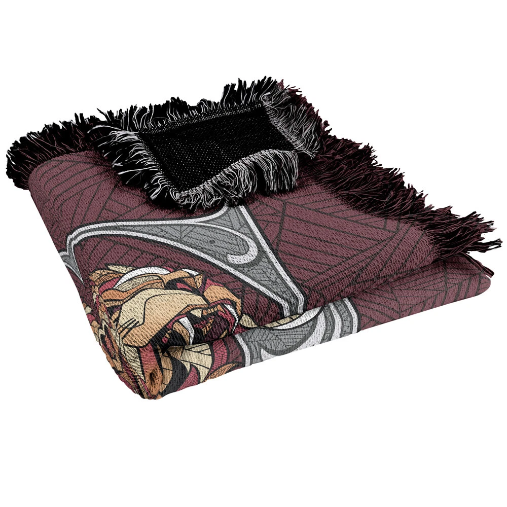 Harry Potter Blanket, 50"x60" Line Style Gryffindor Woven Blend Throw