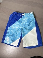 OP Ocean Pacific Boys Board Shorts Swim Trunks Ocean Blue Size S/CH 6-7
