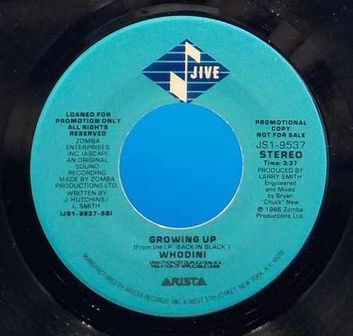 Whodini 45 Fugitive / Growing Up NM EX G1 - Picture 3 of 3