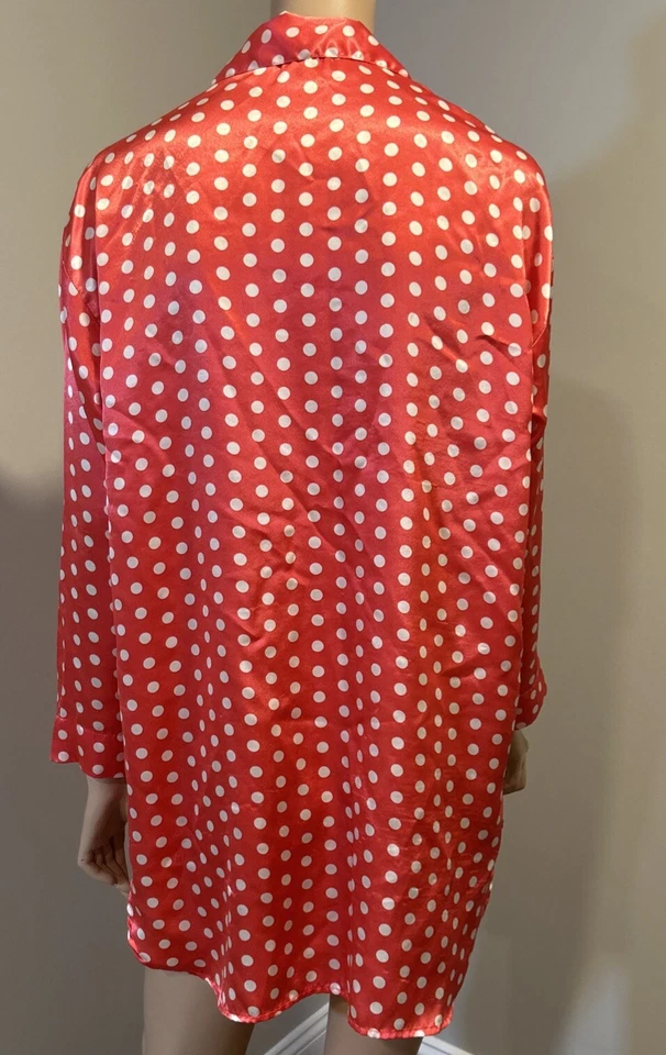 Victoria’s Secret Vintage Etiqueta Dorada Lencería Pijama Camisa Vestido Lunares P/S Foto 4 de 4