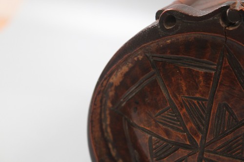 Antique Bamboo Water Carrier Box Barrel Chinese Oriental Carved Design - Picture 7 of 20