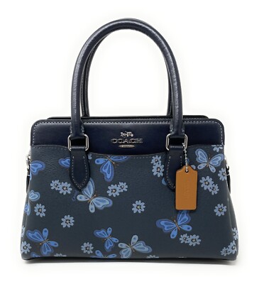 Butterfly Small Tote Bag Navy Women\'s Bag City Tote With Lovely Butterfly Print (Midnight Navy Multi  main image 4