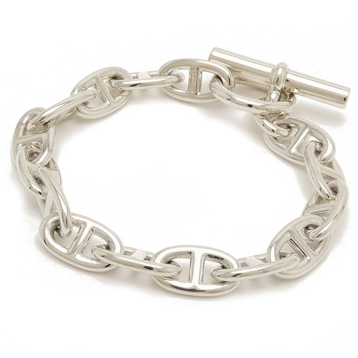 Hermes Chaine d'Ancre GM Bracelet Silver 925 Size 24.5cm Free Shipping