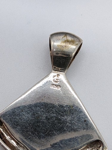 Sterlingsilber 925 Carolyn Relios Pollack Muschel Edelstein Inlay Türkisch Anhänger - Bild 4 von 8