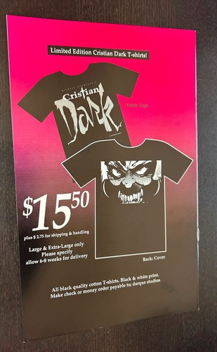 CRISTIAN DARK #3 (Darque Studios Comics 1993) -- Independent Horror -- VF/NM - Picture 2 of 2