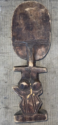 African Tribal Wooden Primitive Beaded Virtility Art Figure #2 13”. Handmade Fig - Photo 6 sur 11