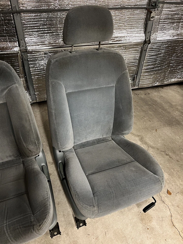 Asientos con canastilla delanteros Honda Accord 93-97 tela azul claro conductor pasajero OEM 5thG Foto 4 de 4