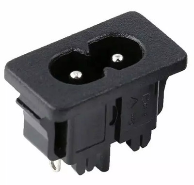 2 Stück Kaltgeräte-Steckverbinder C8 Buchse 250V/2A