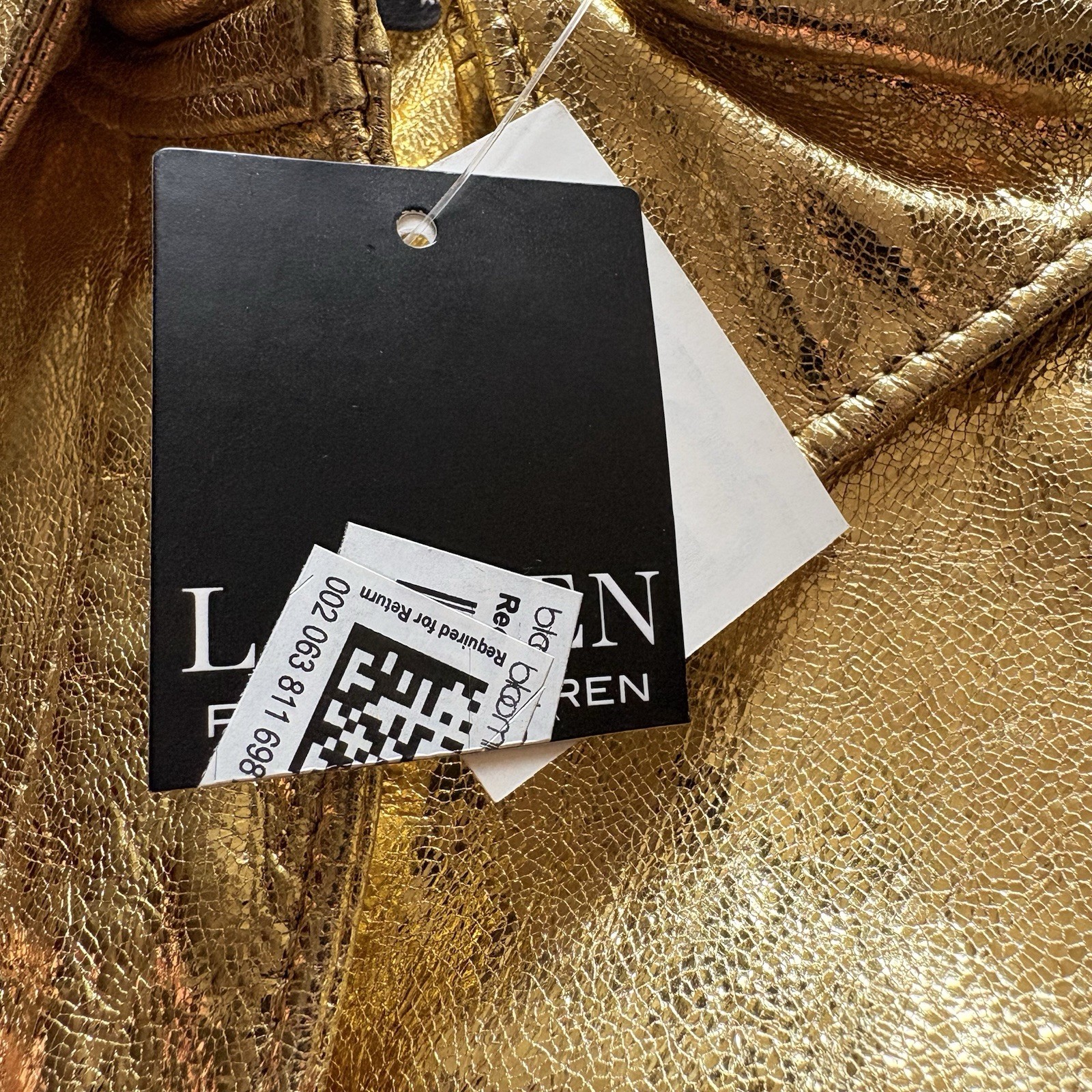 Lauren Ralph Lauren Women’s Lamb Leather Bomber Jacket Medium $595 RARE NWT image 3