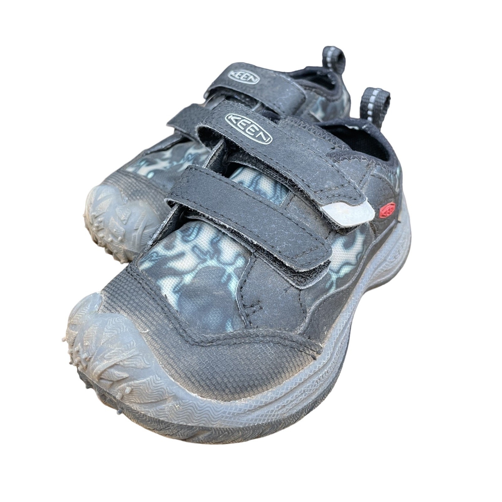 Scarpe da ginnastica Keen ragazzo taglia 6 (EU 22) Speed Hound nere mimetiche con gancio e passante da trekking