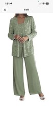 Chiffon 3 Piece Formal Pant Suit