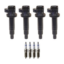 Denso 4 Ignition Coil 4 Bosch Platinum Spark Plugs Kit For Mazda Tribute 2.5 L4