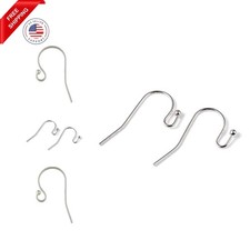 20pcs Sterling Silver Ear Wire Ball Dot French Dangle Hooks Connector Jewelry