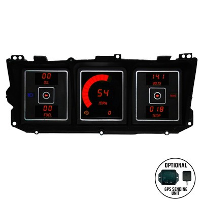 Intellitronix Digital Instrument Cluster Red F-100 1973-1979