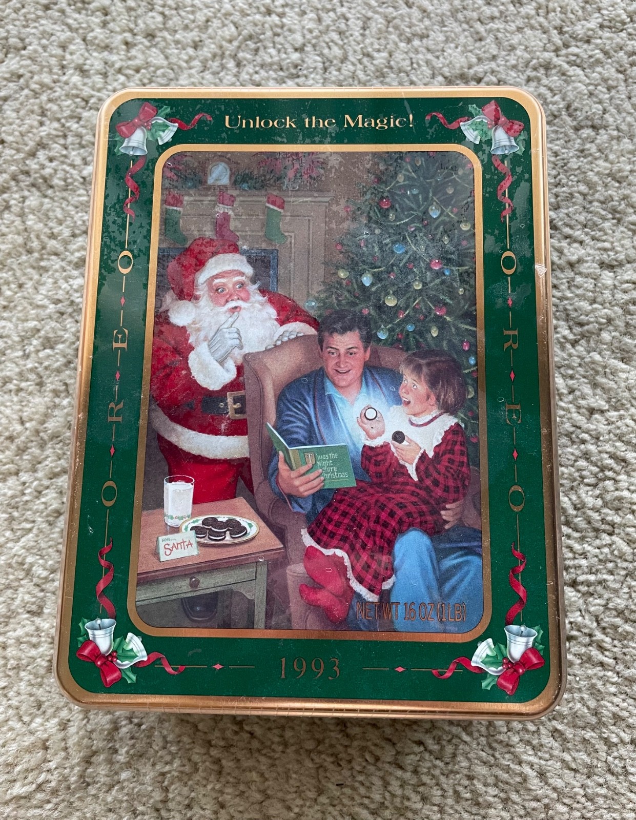 Vintage Oreo Unlock the Magic 16 Ounce Tin 1993 Sealed New