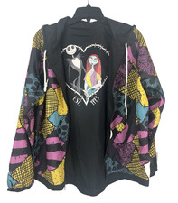 Reversible JACK  SALLY Hoodie Slicker Adult MED Disneyana Nightmare Before Xmas