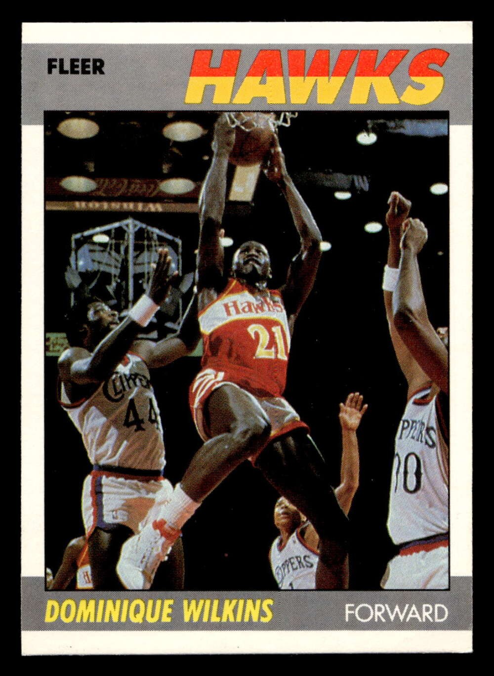 1987-88 Fleer #118 Dominique Wilkins Near Mint Hawks Basketball