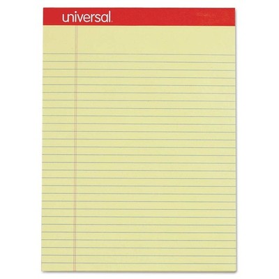 Universal 10630 Perforated Edge Writing Pad Legal/Margin Rule Letter Canary