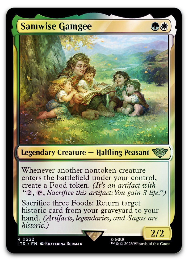 Samwise Gamgee #222 (Foil) (NM) Lord of the Rings LTR Magic MTG