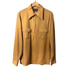 Vintage Pendleton Mens Wool Quarter Zip Shirt Size L USA Made Outdoor Heritage