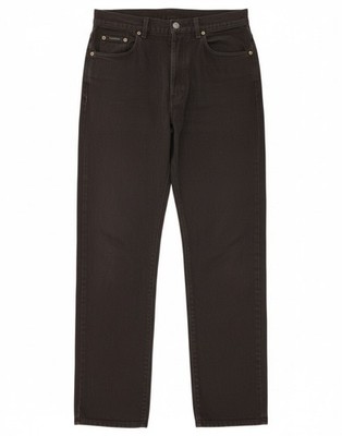 Calvin Klein Damen Straight Jeans US 10 Large W28 L32 schwarz Baumwolle BN24