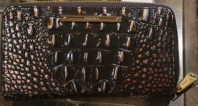New Brahmin Suri Ironwood Melbourne Zip-Around Wallet/Phone Case