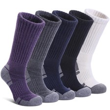 Merino Wool Hiking Running Socks for Women, Thermal Crew Socks Medium