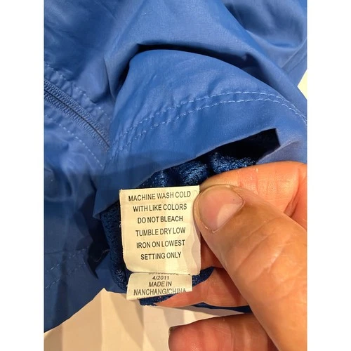 BCG Blue Full Zip Windbreaker Jacket Mens XL Mesh Lined Lightweight Activewear image 4