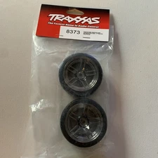 Traxxas Assembled Front Split Spoke Black Chrome Wheel/1.9” Response Tire 8373 