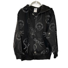 Disney Nightmare Before Christmas Women's Embroidered Zip Hoodie Jacket Small