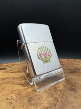 1950-51 Vintage Zippo Lighter - Shell Gasoline Logo Oil & Gas Advertising 