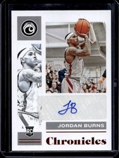 2021-22 Chronicles Draft Picks Jordan Burns Rookie Bronze Auto Autograph #CR-JBU
