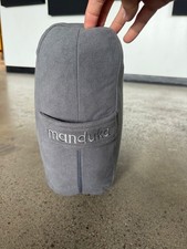 Manduka Enlight Rectangular Yoga Bolster Pillow Gray Washable Cover Meditation