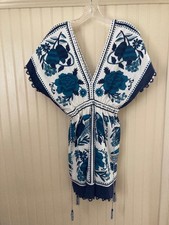 FARM Rio Tropical Mini Dress  V-neck Birds Floral Size-Small