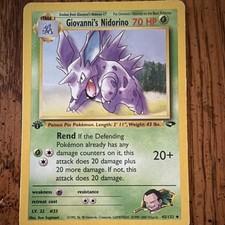 Wizards of the Coast Giovanni's Nidorino Gym Challenge 1st Ed 45/132 70 HP Eng on eBay