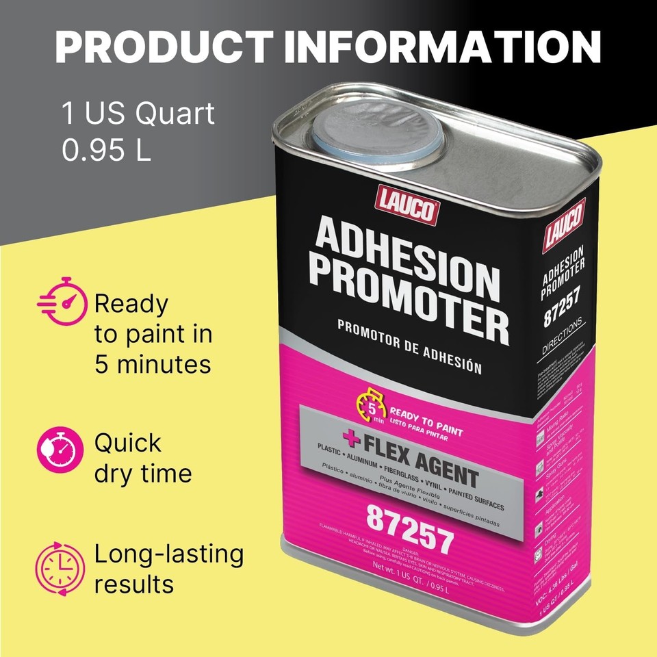 Lauco Adhesion Promoter Qt – Fast-Dry Flex Agent for Auto Plastic/Metal ...